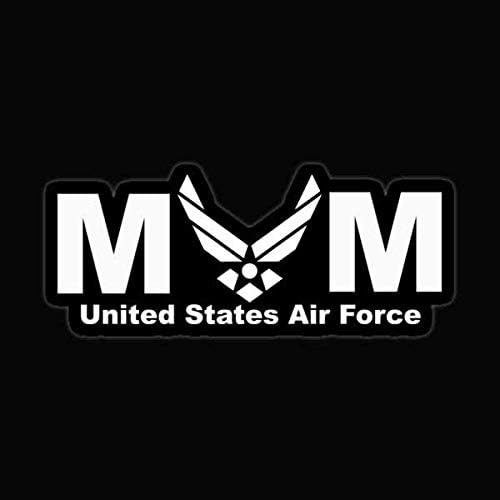 חיל האוויר אמא מדבקות ויניל מדבקה | מכוניות משאיות טנדרים מחשב נייד | לבן | 7.5 x 2.9 פנימה | DUC953